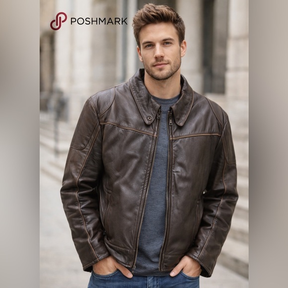 Milwaukee Other - Vintage Leather Moto Jacket | Classic Biker Style Zip Front | Retro Streetwear